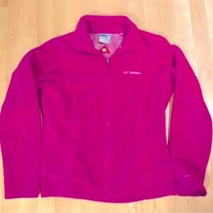 Columbia Bright Pink Full-Zip Jacket Womens XS Columbia Jacket Omni Heat Fleece
